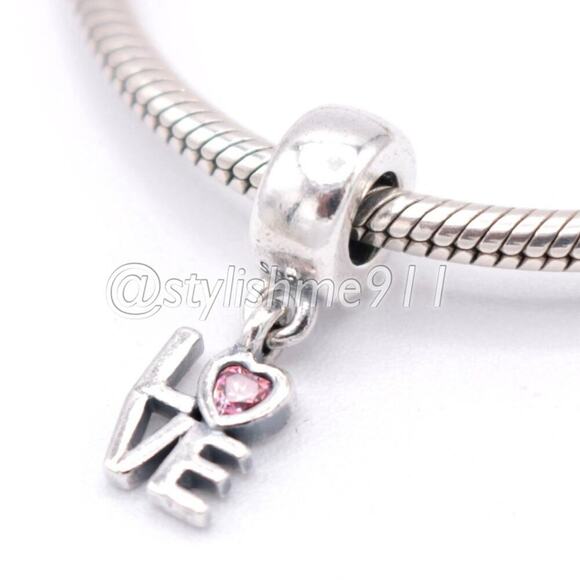 Authentic PANDORA LOVE Dangle -  791253CZS - Picture 1 of 11